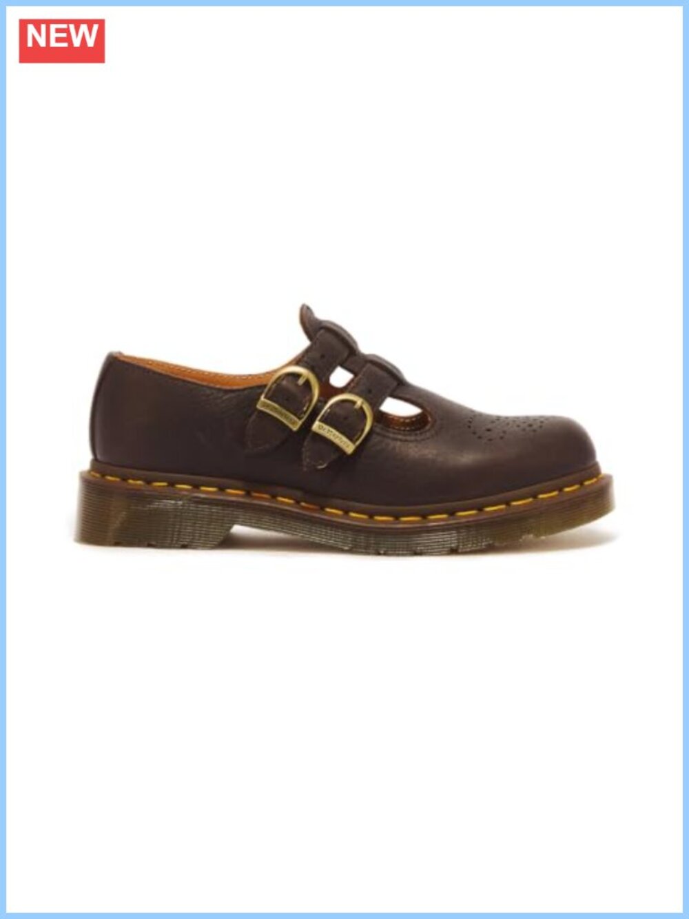 Dr. Martens 8065 Mary Jane Leather Flats Goodyear Welted Buckle Strap